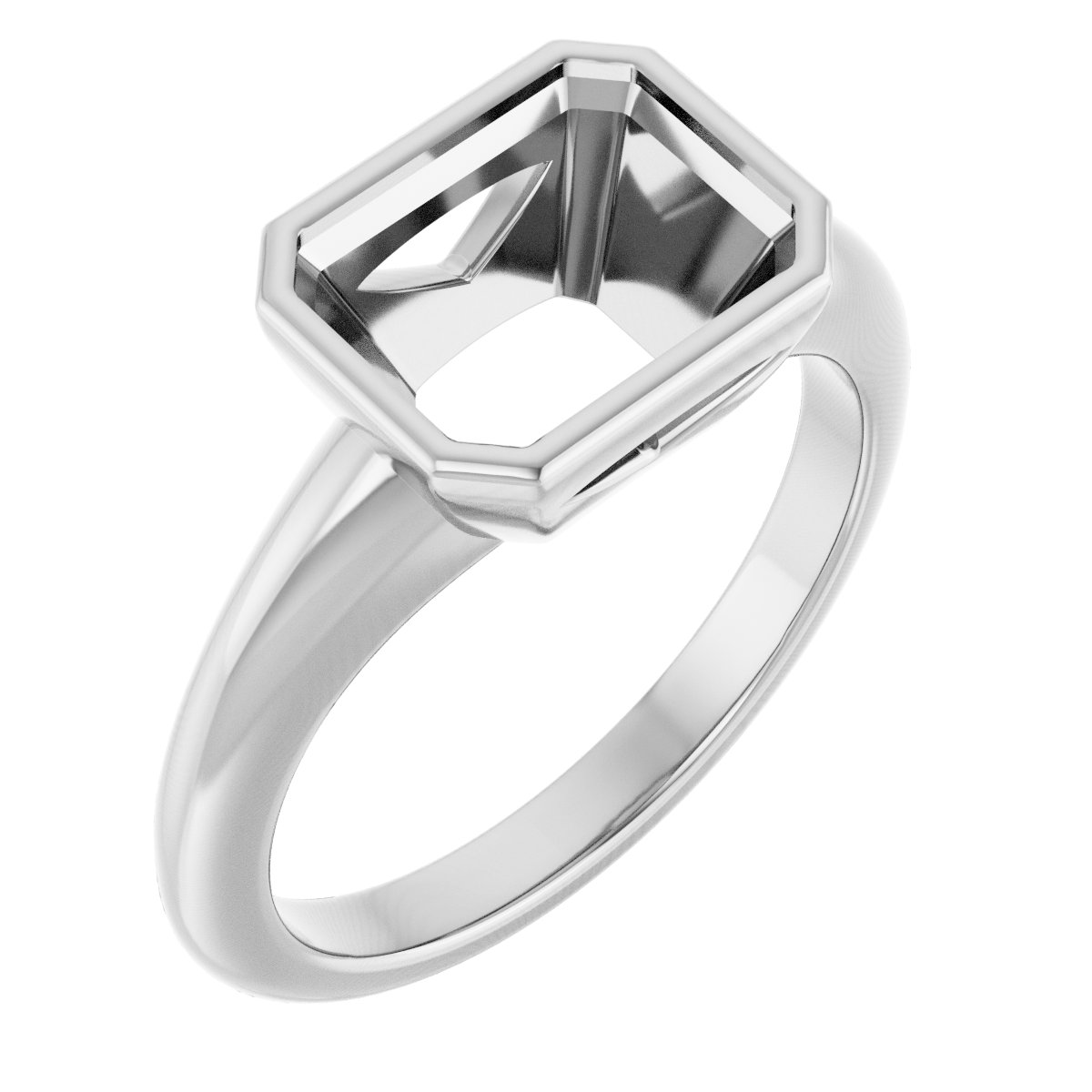 Bezel-Set Solitaire Engagement Ring