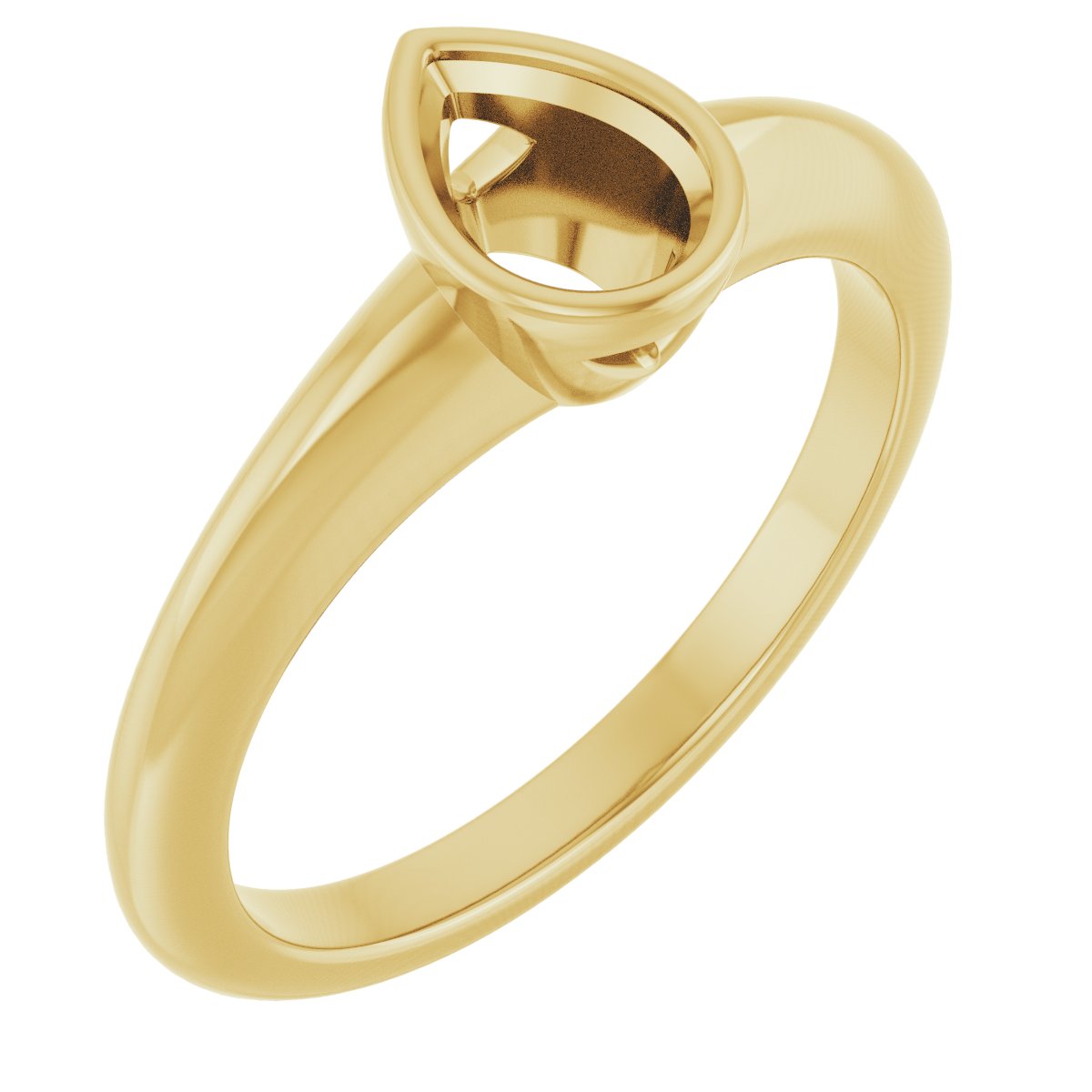 Bezel-Set Solitaire Engagement Ring