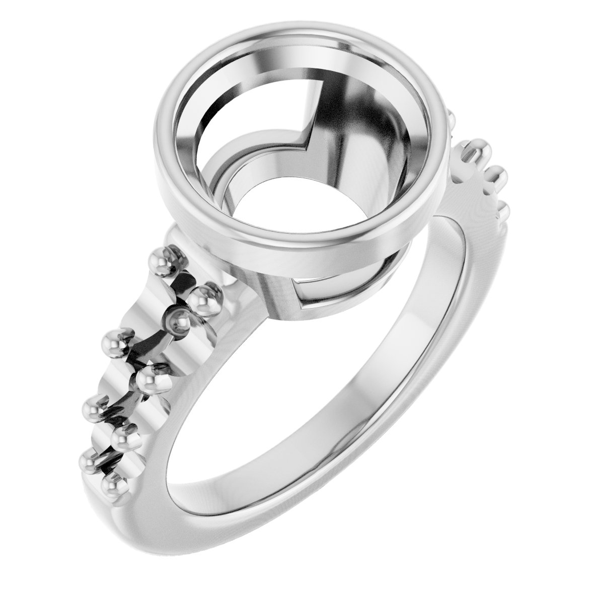 Bezel-Set Solitaire Engagement Ring