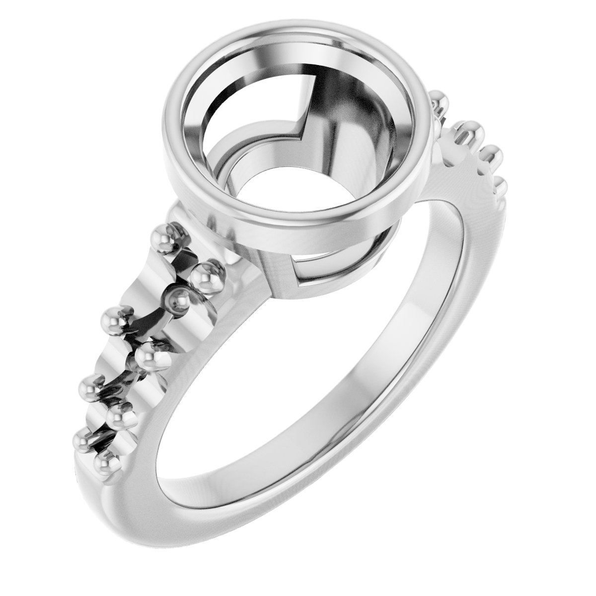 Bezel-Set Solitaire Engagement Ring