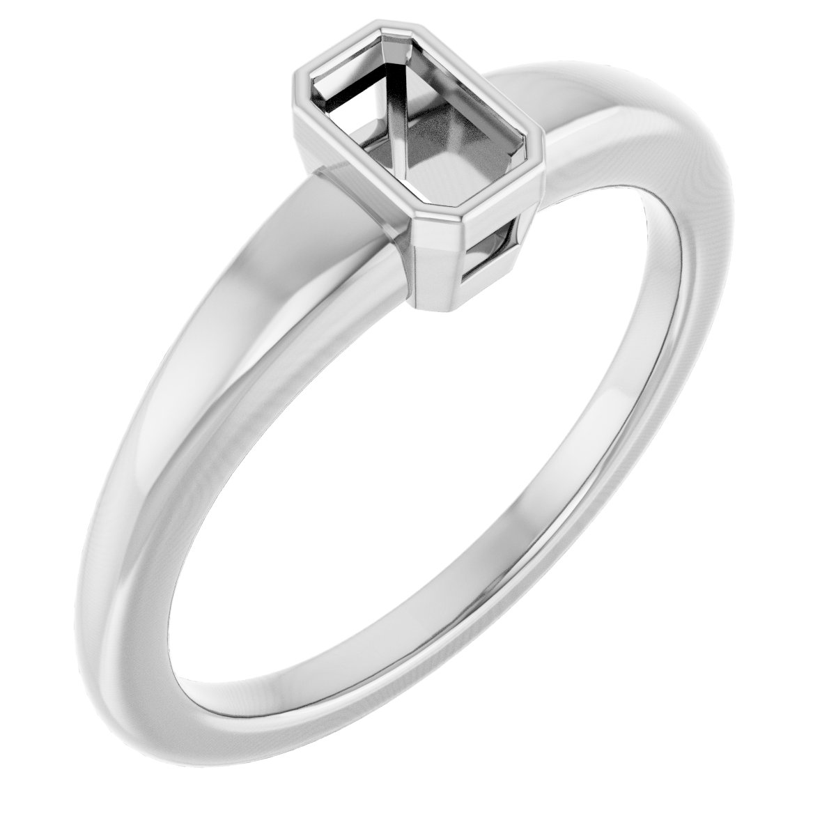 Bezel-Set Solitaire Engagement Ring