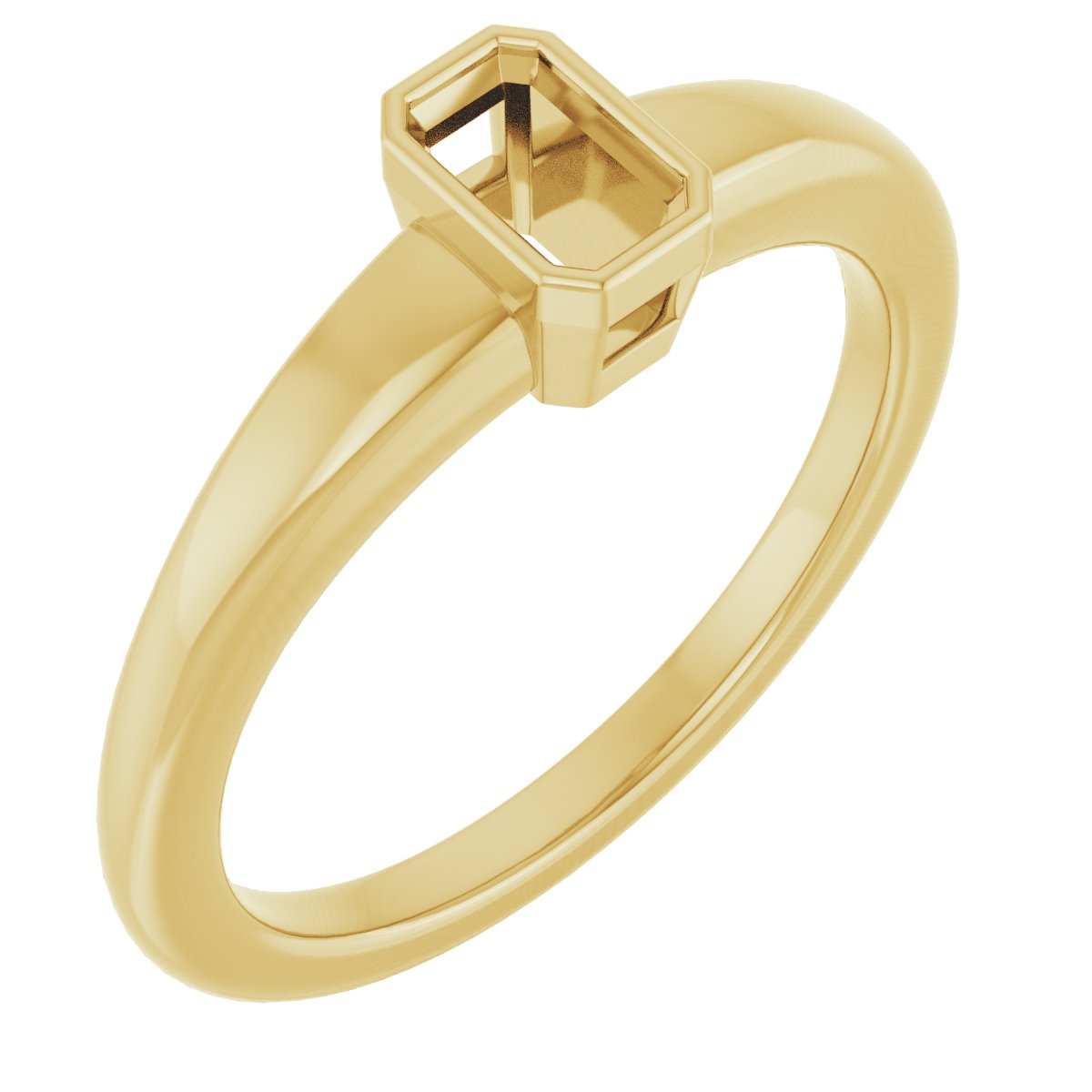 Bezel-Set Solitaire Engagement Ring