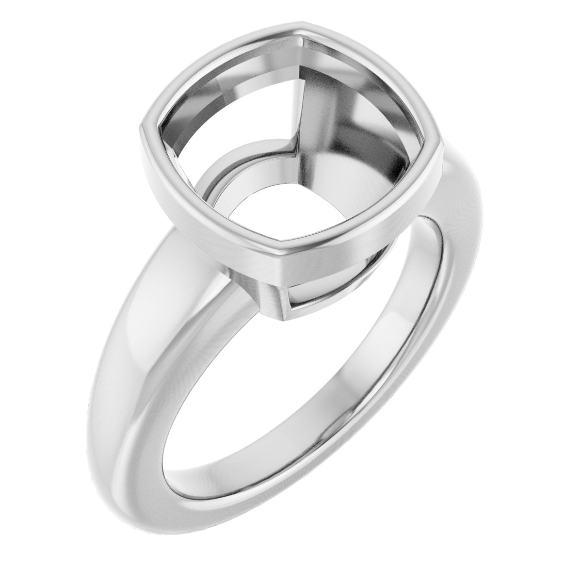 Bezel-Set Solitaire Engagement Ring