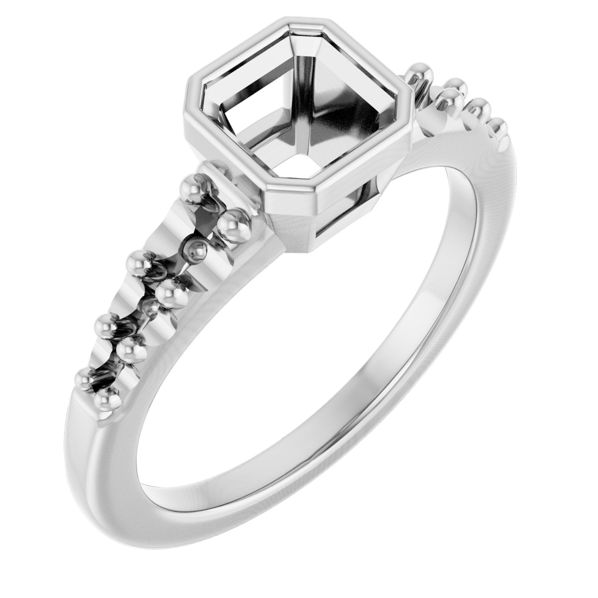 Bezel-Set Solitaire Engagement Ring