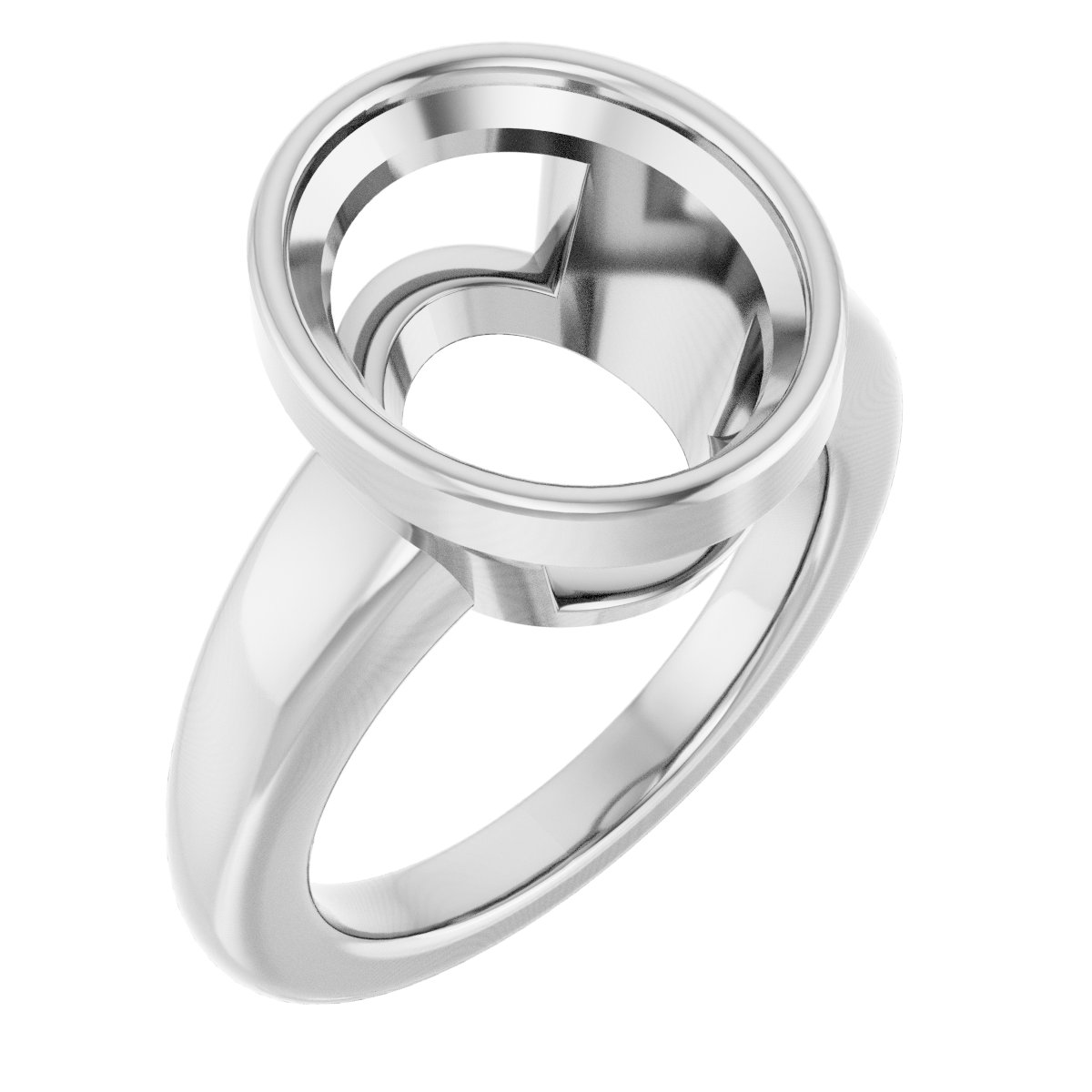 Bezel-Set Solitaire Engagement Ring