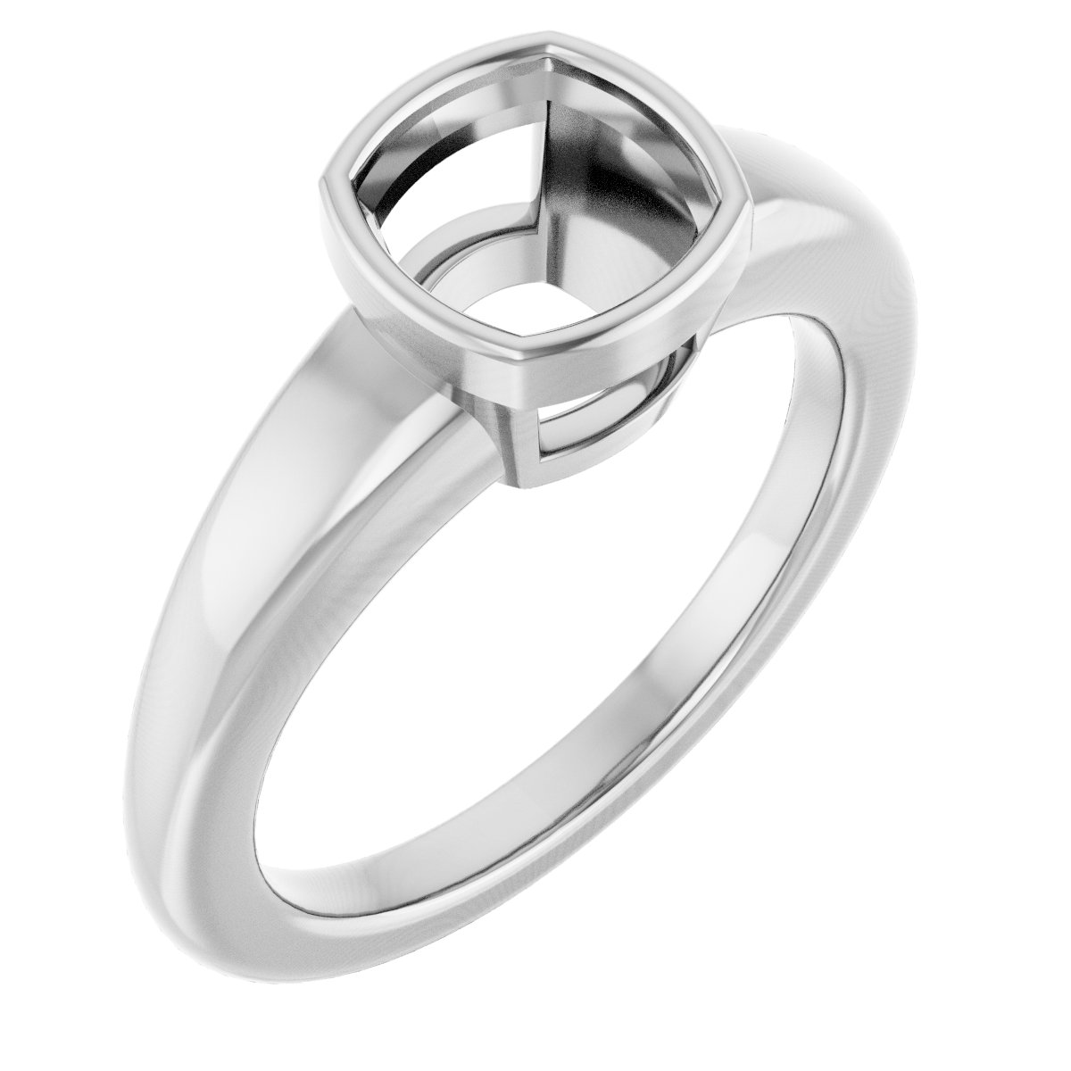 Bezel-Set Solitaire Engagement Ring