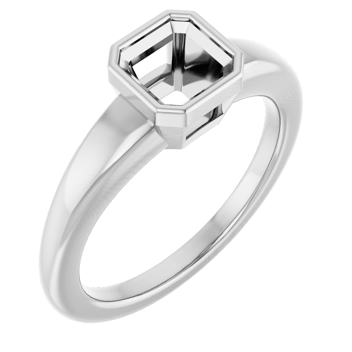 Bezel-Set Solitaire Engagement Ring