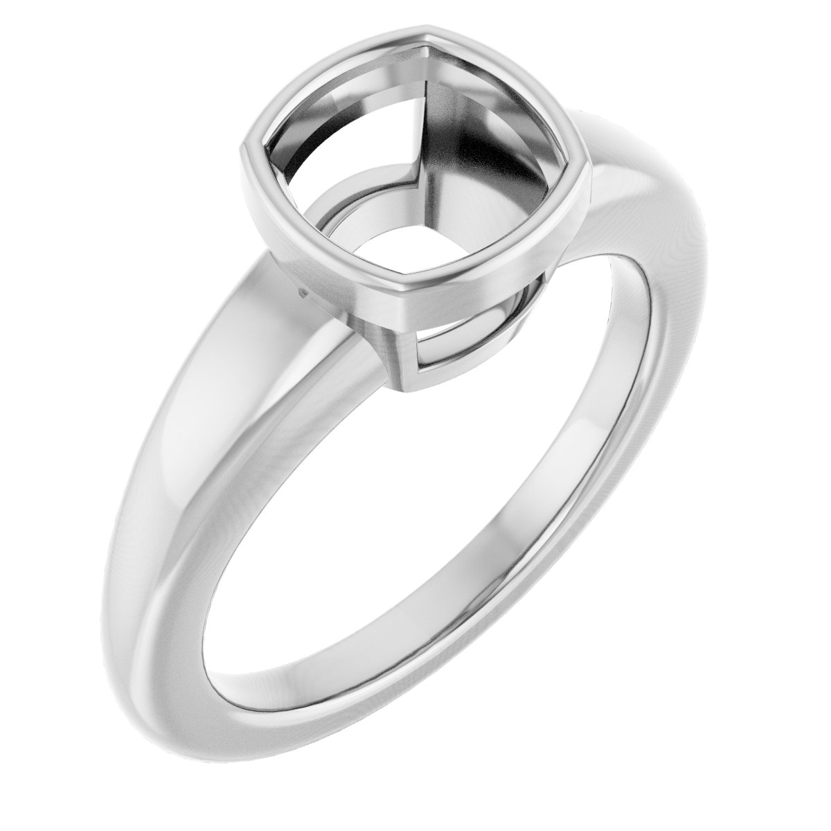Bezel-Set Solitaire Engagement Ring