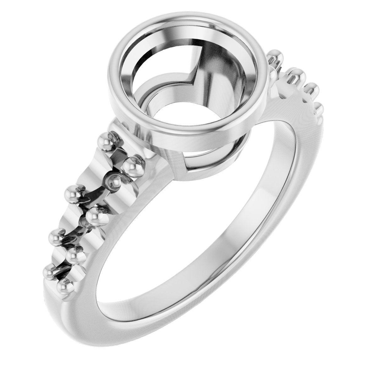 Bezel-Set Solitaire Engagement Ring