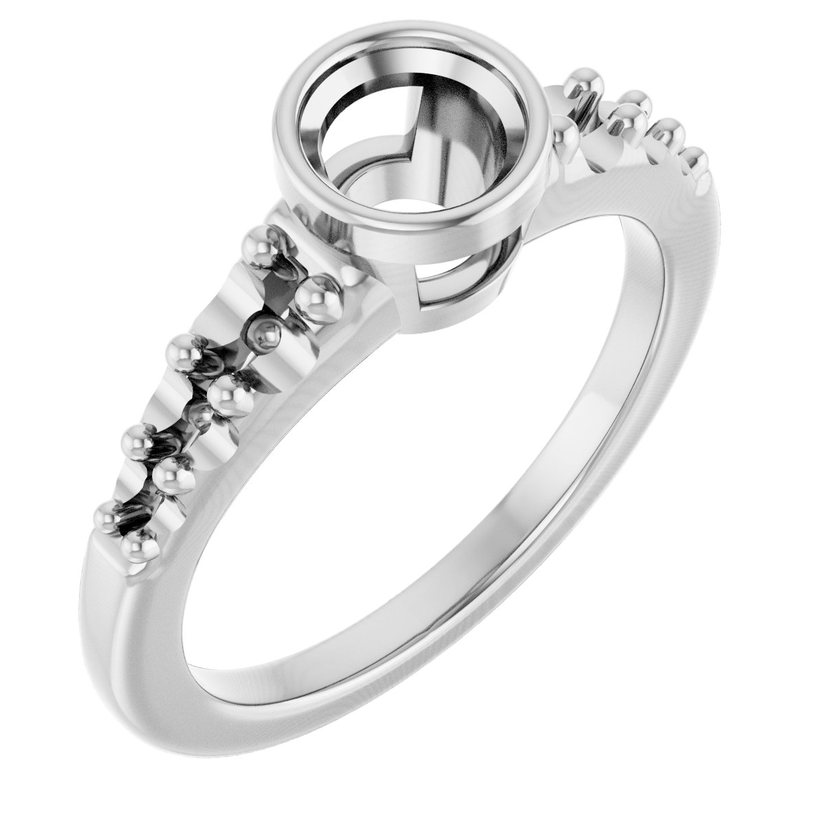Bezel-Set Solitaire Engagement Ring