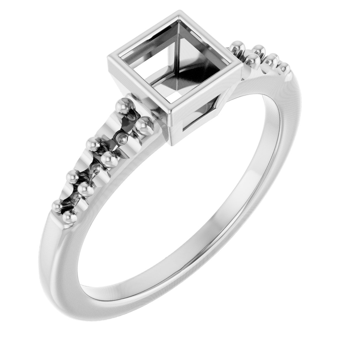 Bezel-Set Solitaire Engagement Ring