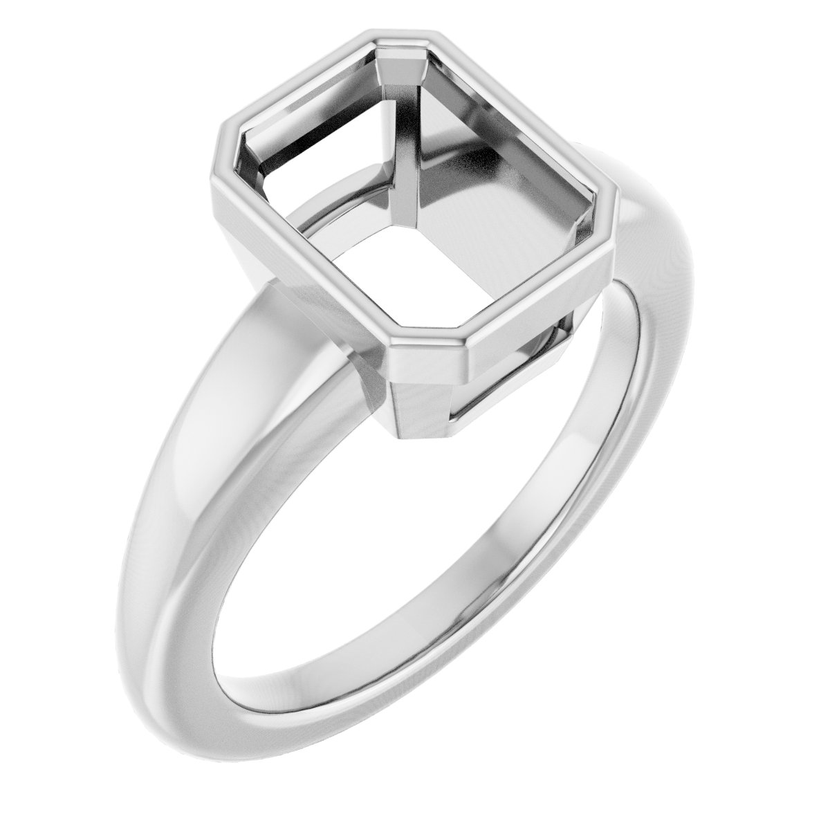 Bezel-Set Solitaire Engagement Ring