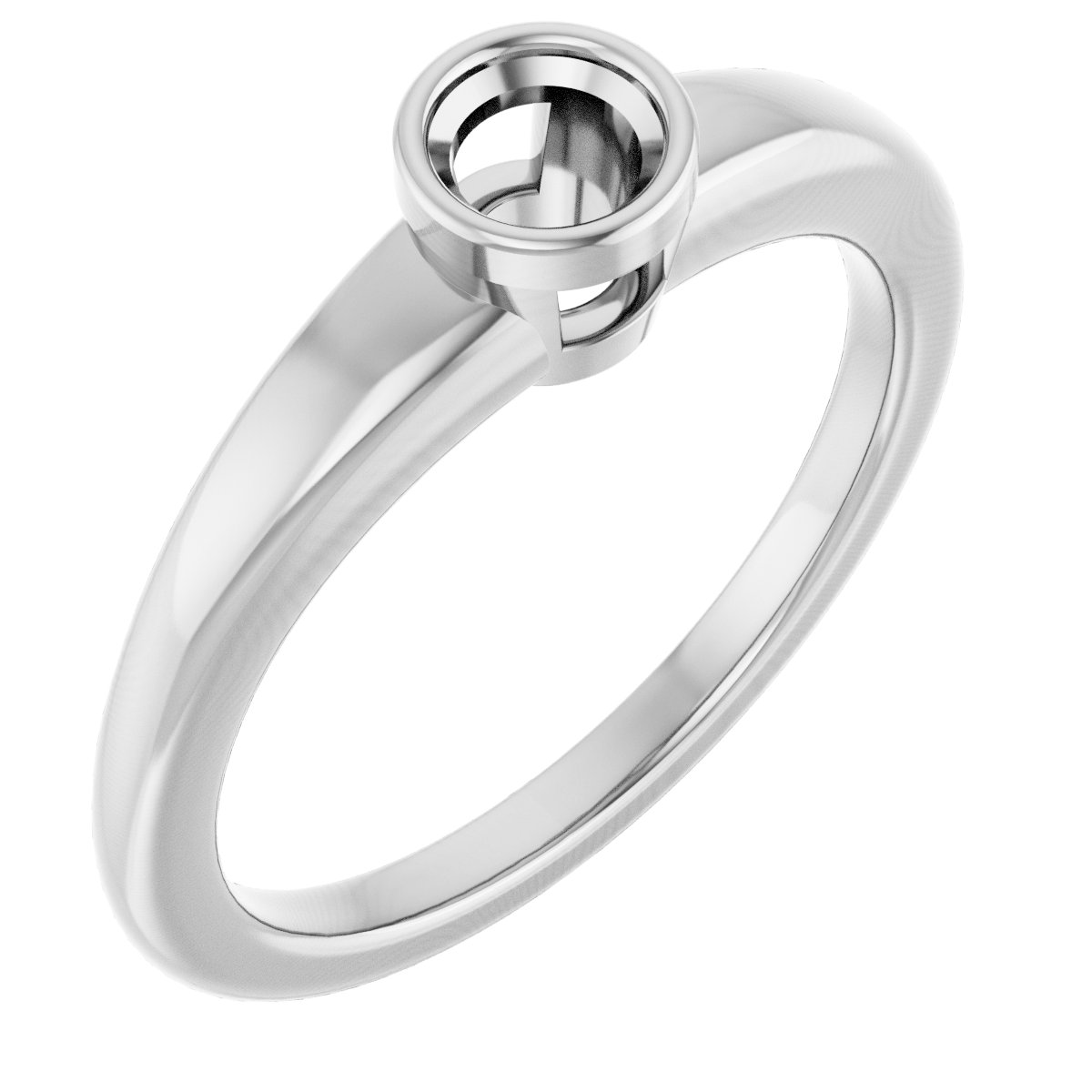 Bezel-Set Solitaire Engagement Ring