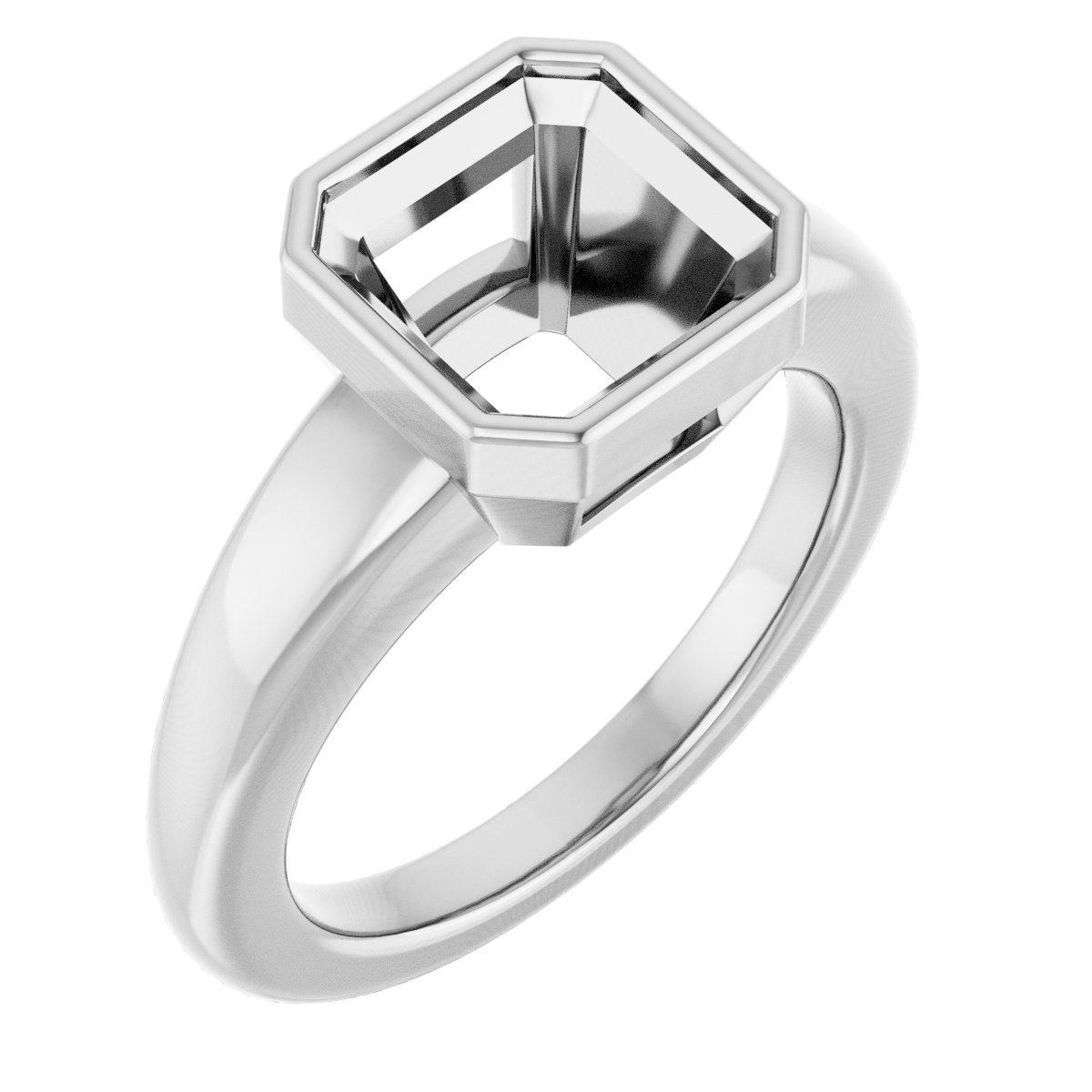 Bezel-Set Solitaire Engagement Ring