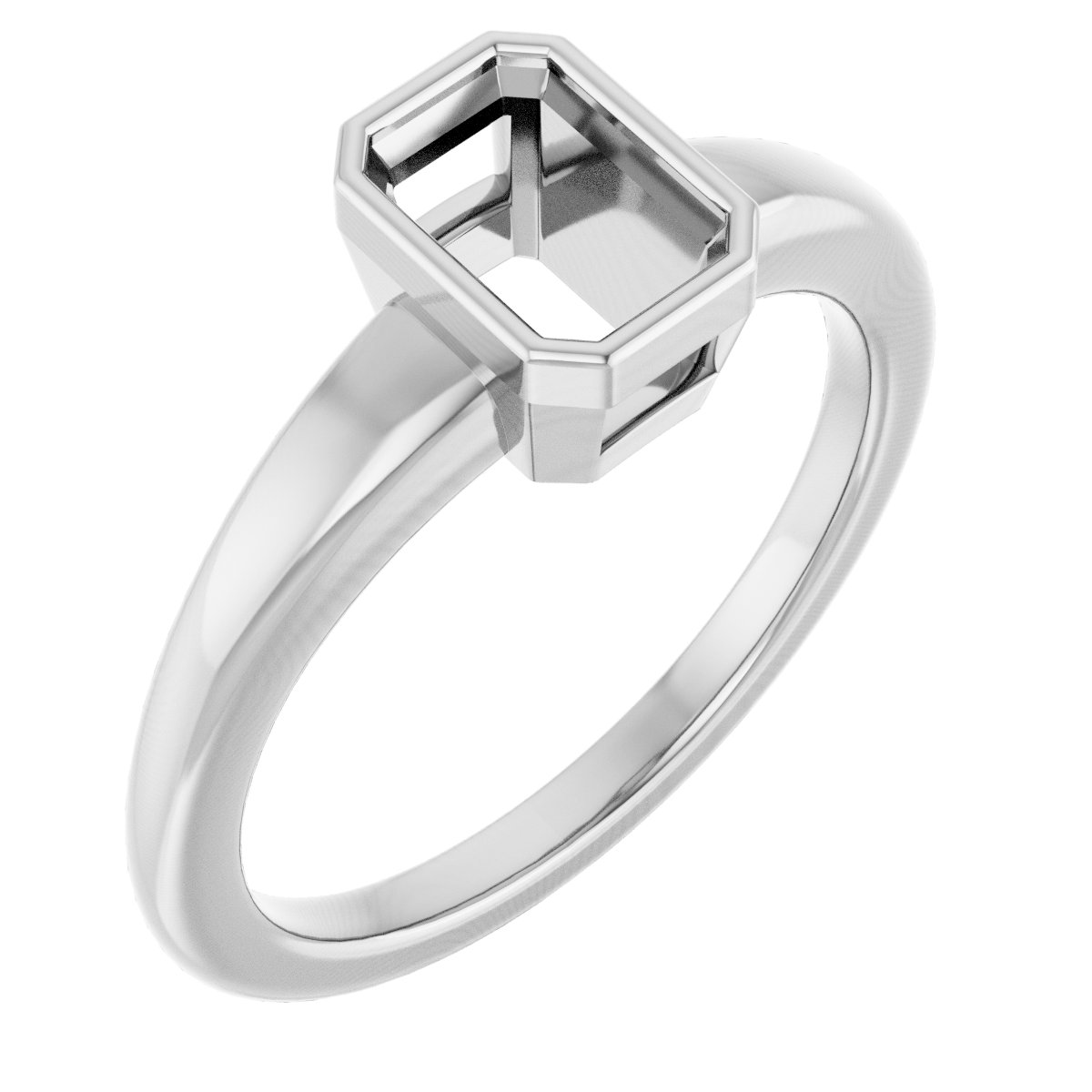 Bezel-Set Solitaire Engagement Ring