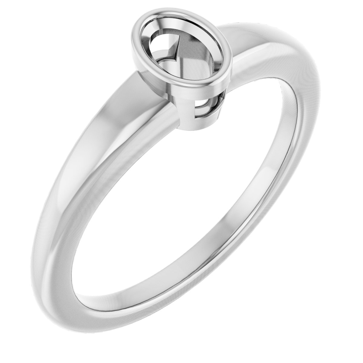 Bezel-Set Solitaire Engagement Ring