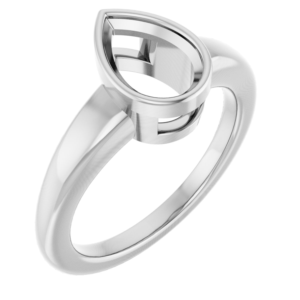 Bezel-Set Solitaire Engagement Ring