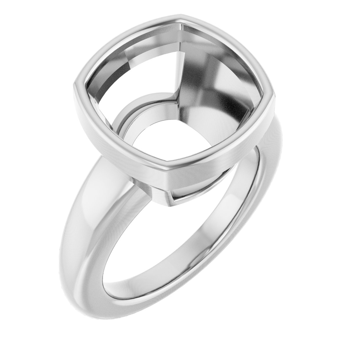 Bezel-Set Solitaire Engagement Ring