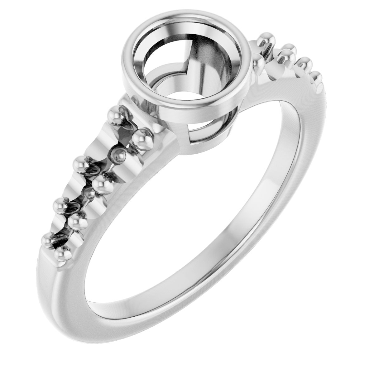 Bezel-Set Solitaire Engagement Ring