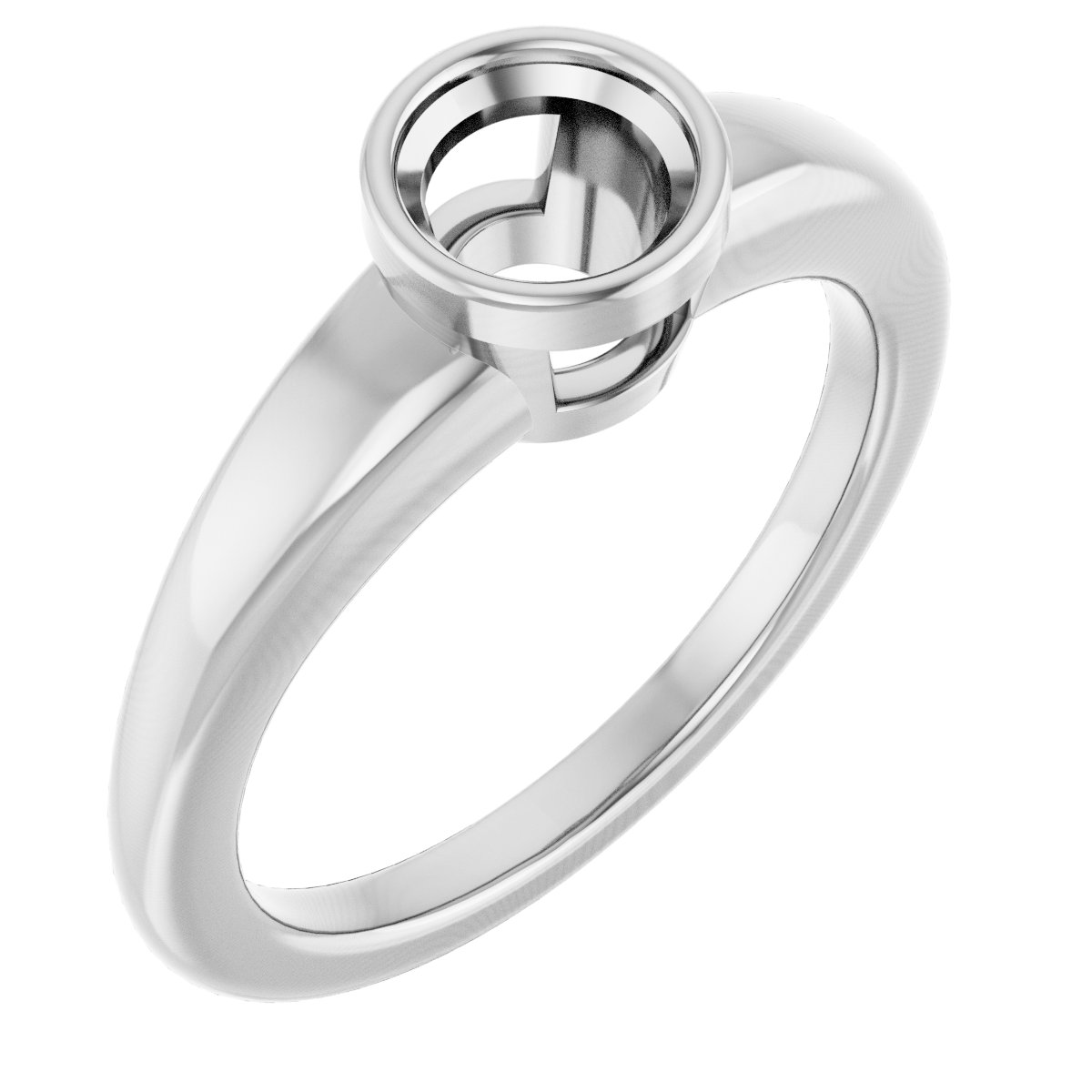 Bezel-Set Solitaire Engagement Ring