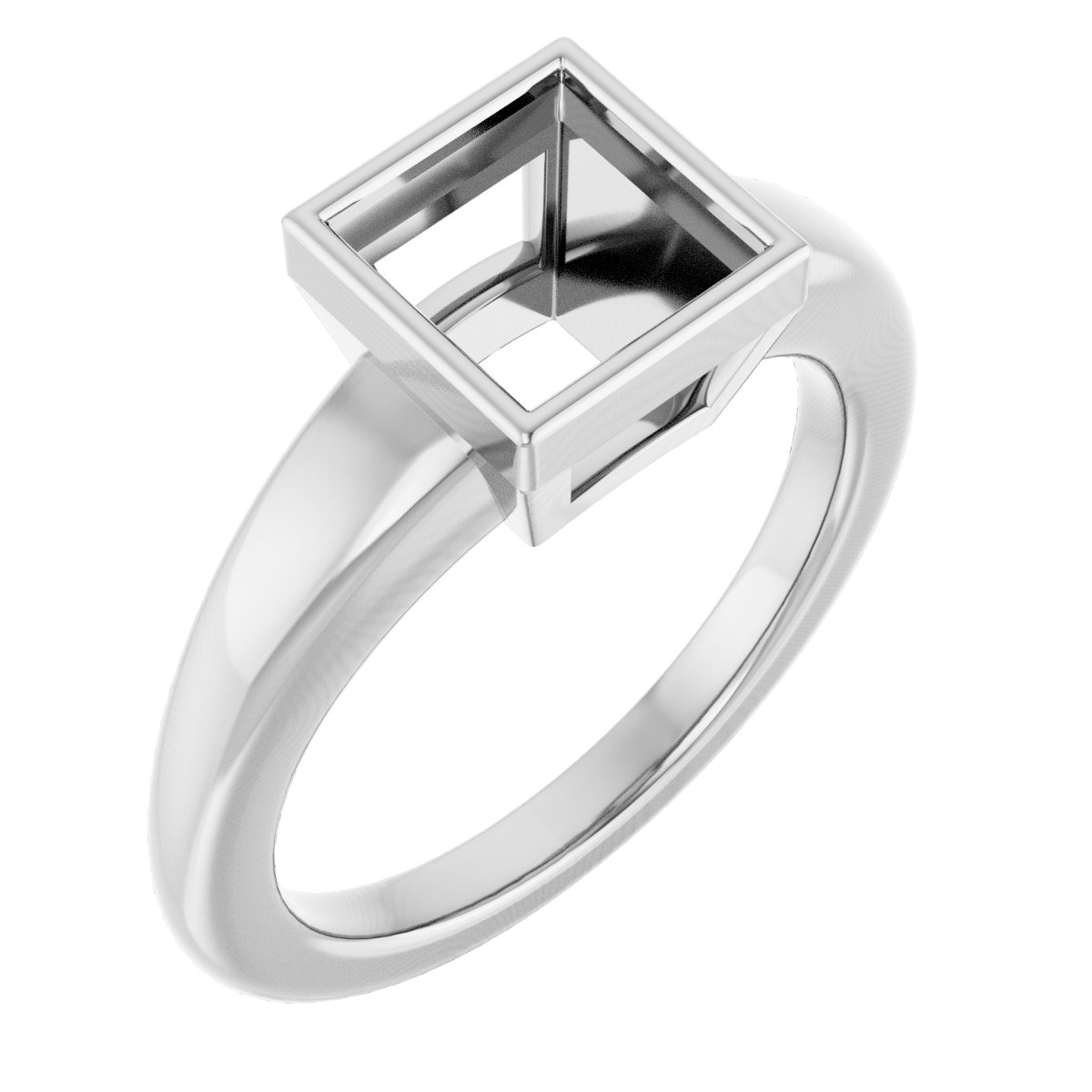 Bezel-Set Solitaire Engagement Ring