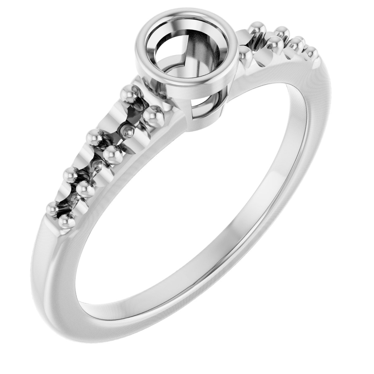 Bezel-Set Solitaire Engagement Ring
