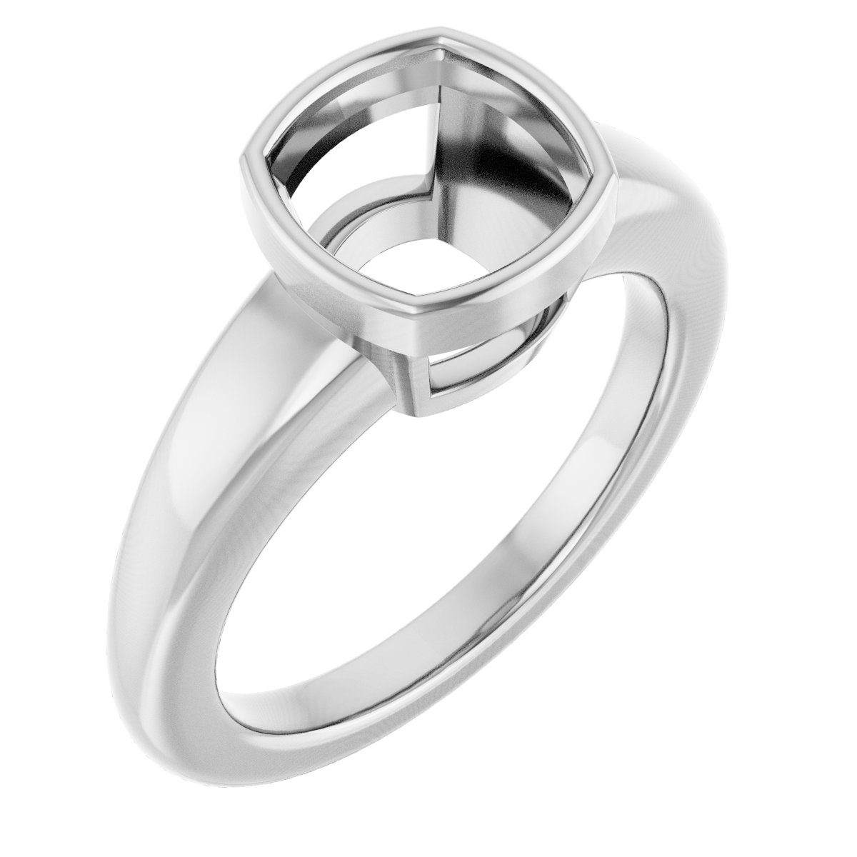 Bezel-Set Solitaire Engagement Ring