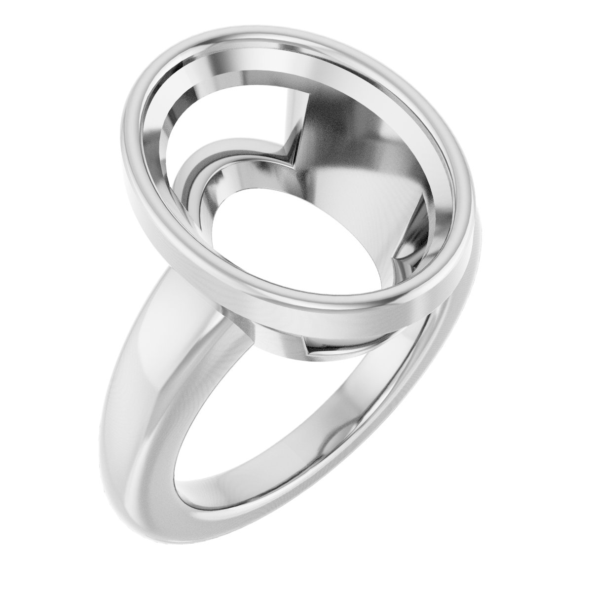 Bezel-Set Solitaire Engagement Ring