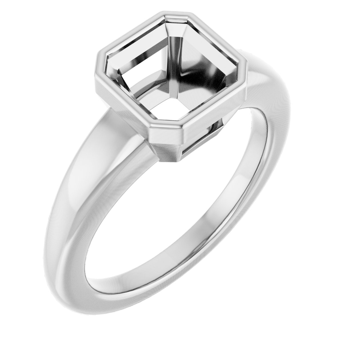Bezel-Set Solitaire Engagement Ring