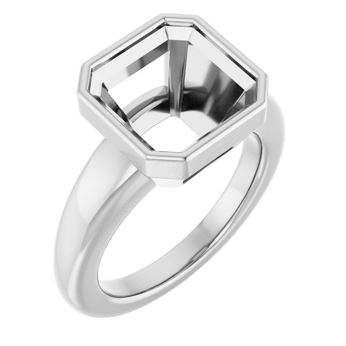Bezel-Set Solitaire Engagement Ring