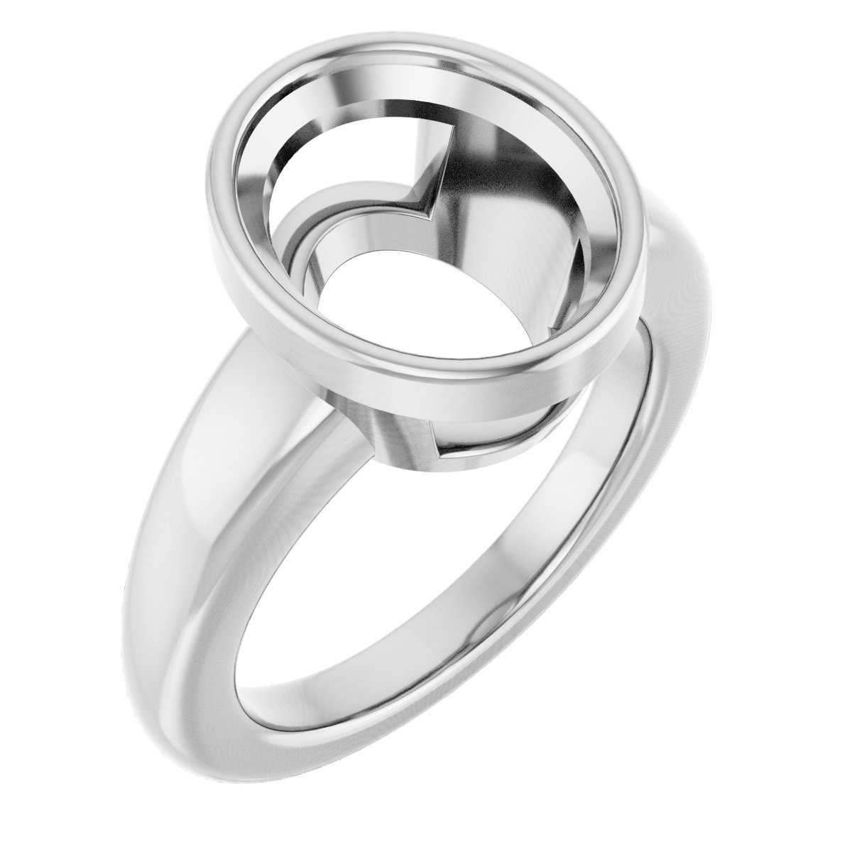 Bezel-Set Solitaire Engagement Ring