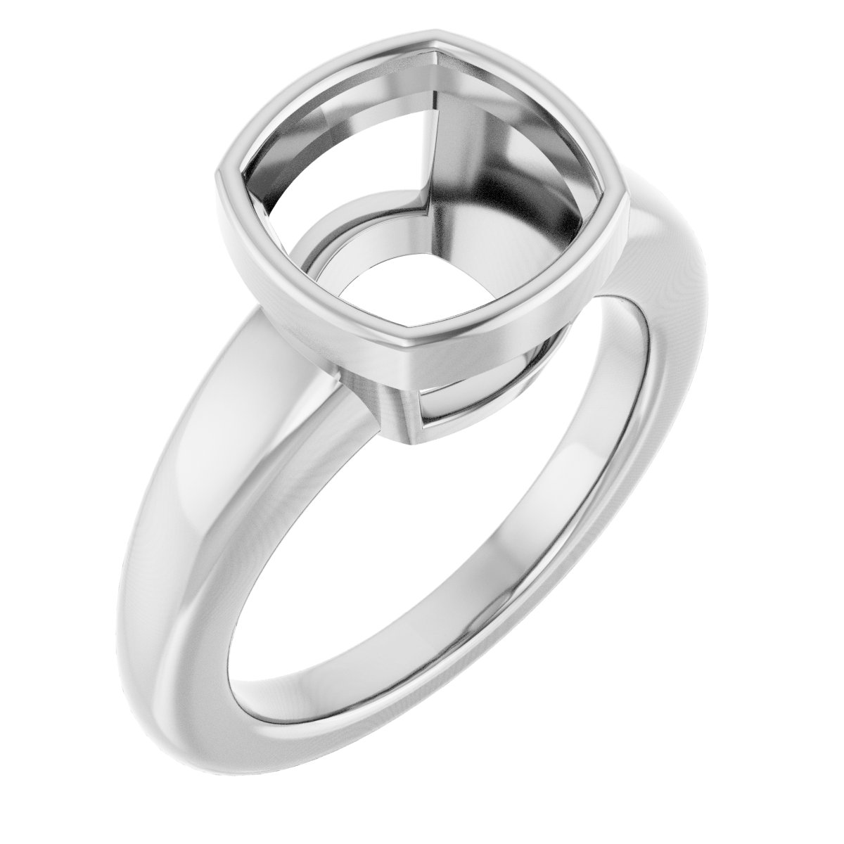 Bezel-Set Solitaire Engagement Ring