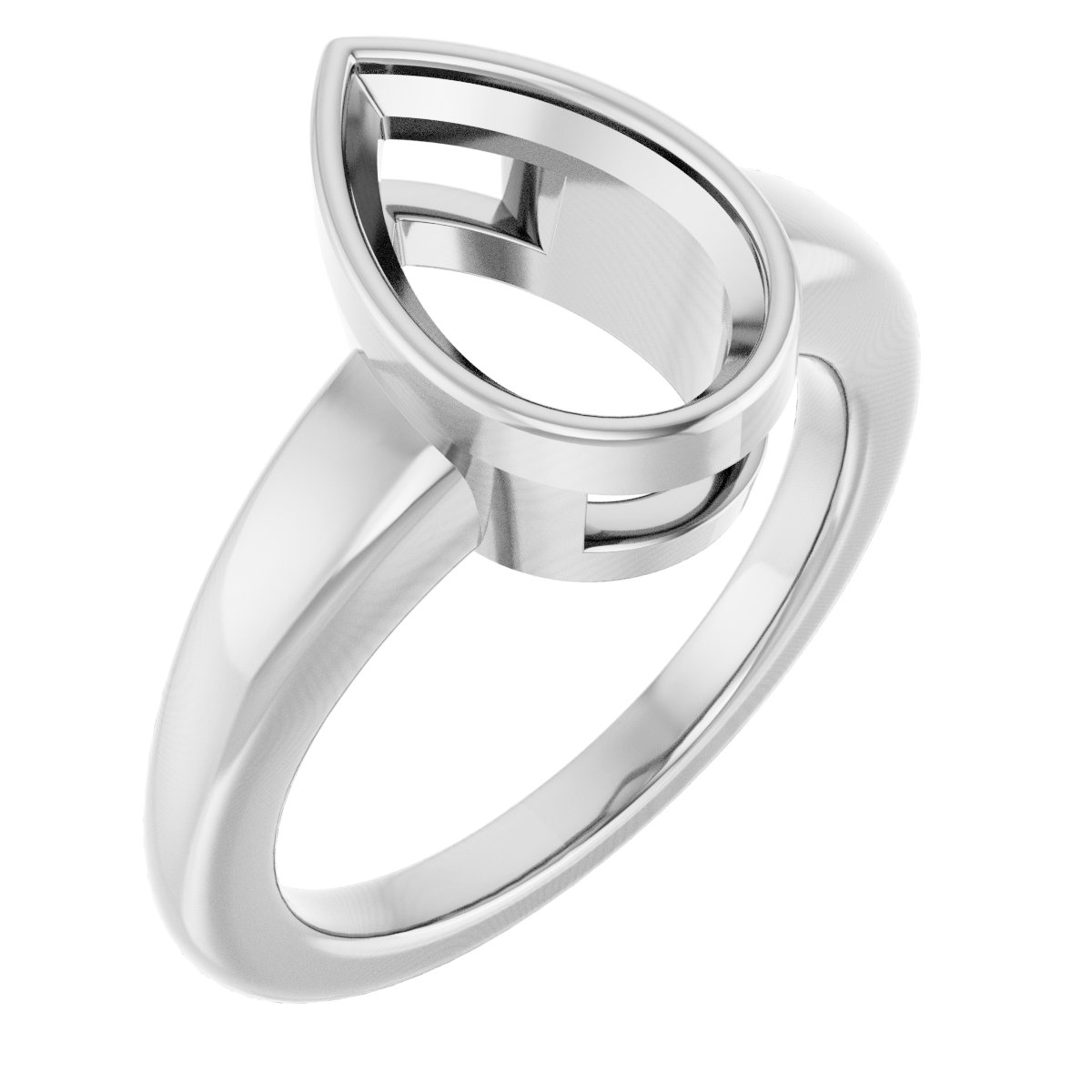 Bezel-Set Solitaire Engagement Ring