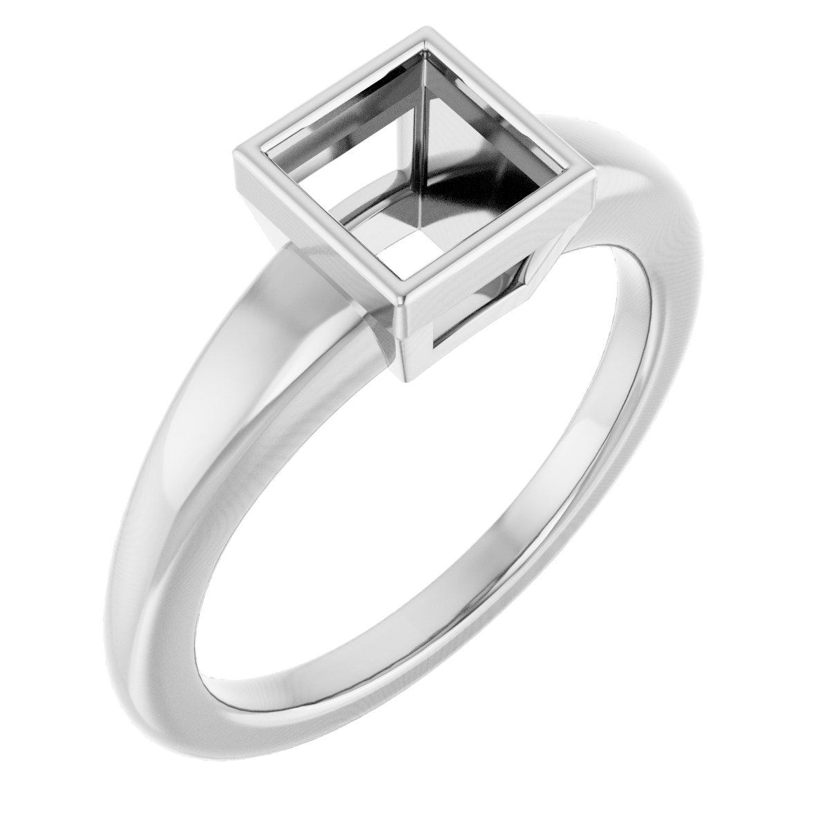 Bezel-Set Solitaire Engagement Ring