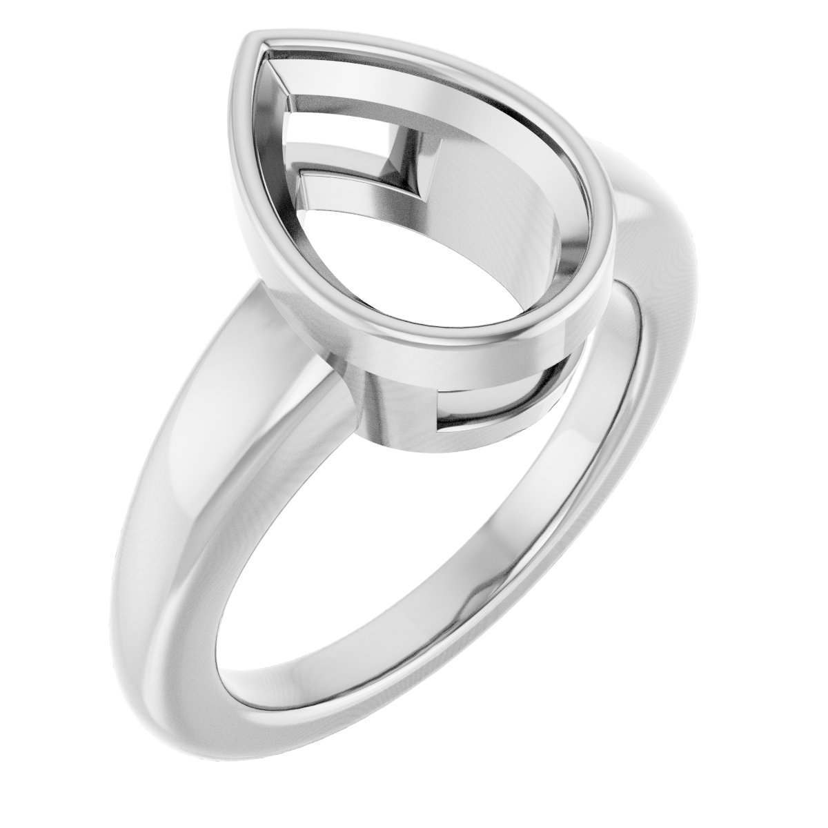 Bezel-Set Solitaire Engagement Ring