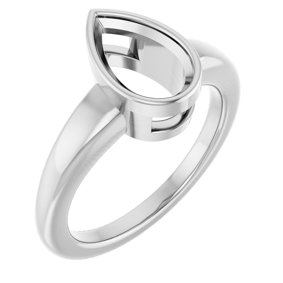 Bezel-Set Solitaire Engagement Ring
