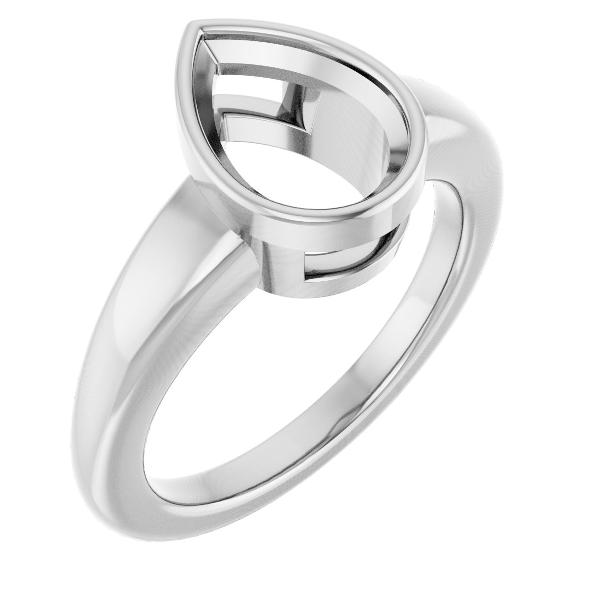 Bezel-Set Solitaire Engagement Ring