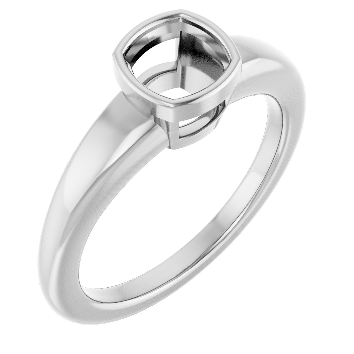 Bezel-Set Solitaire Engagement Ring