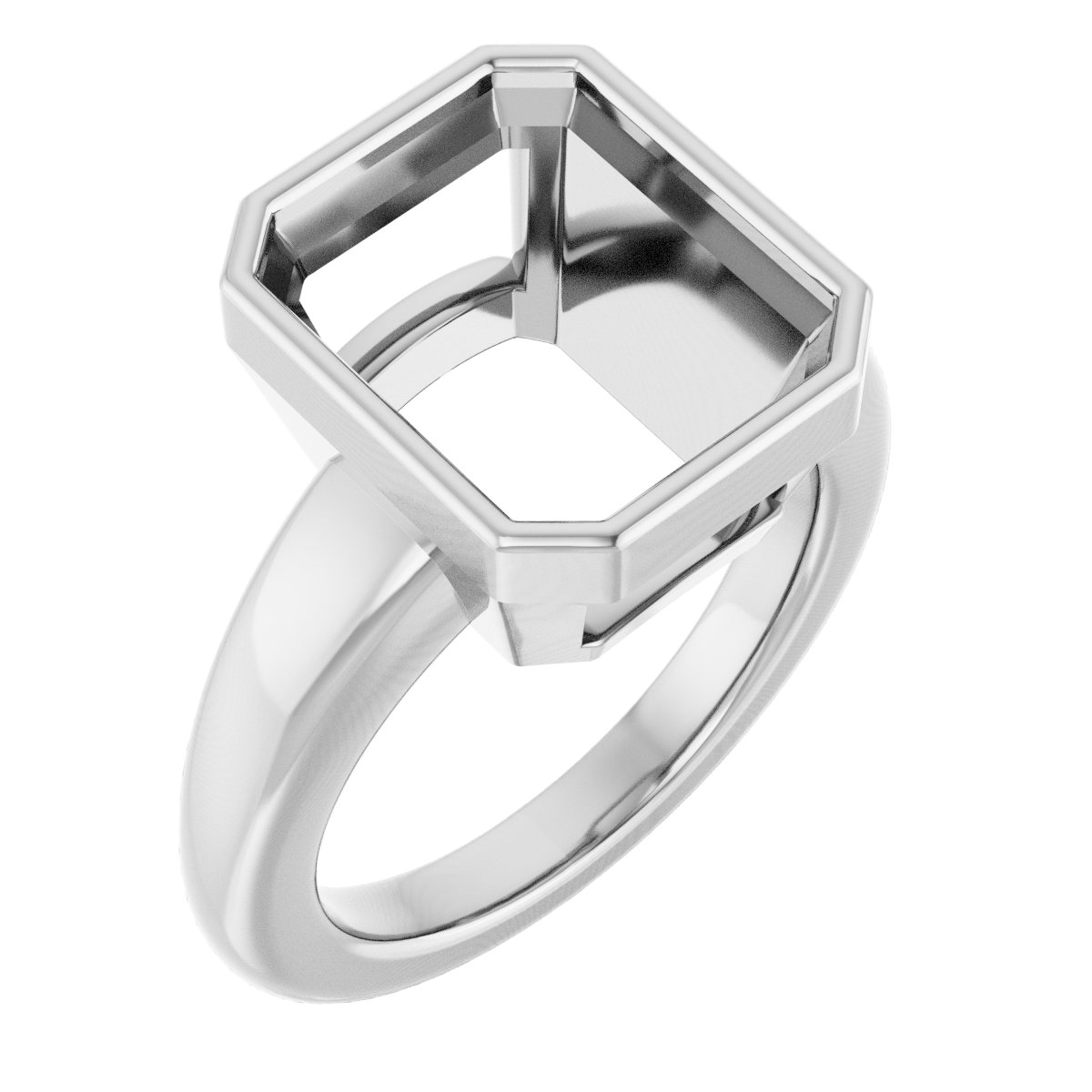 Bezel-Set Solitaire Engagement Ring