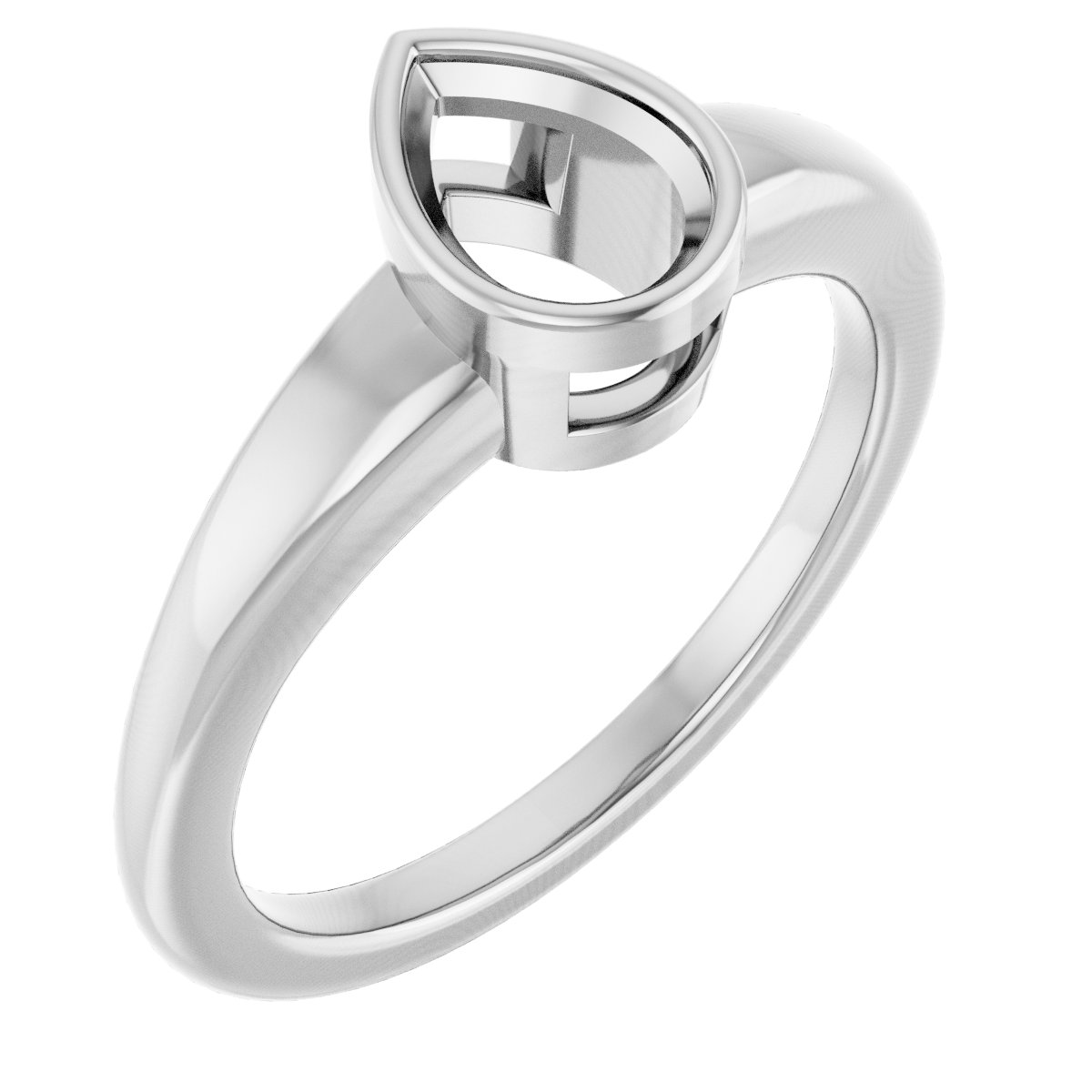 Bezel-Set Solitaire Engagement Ring