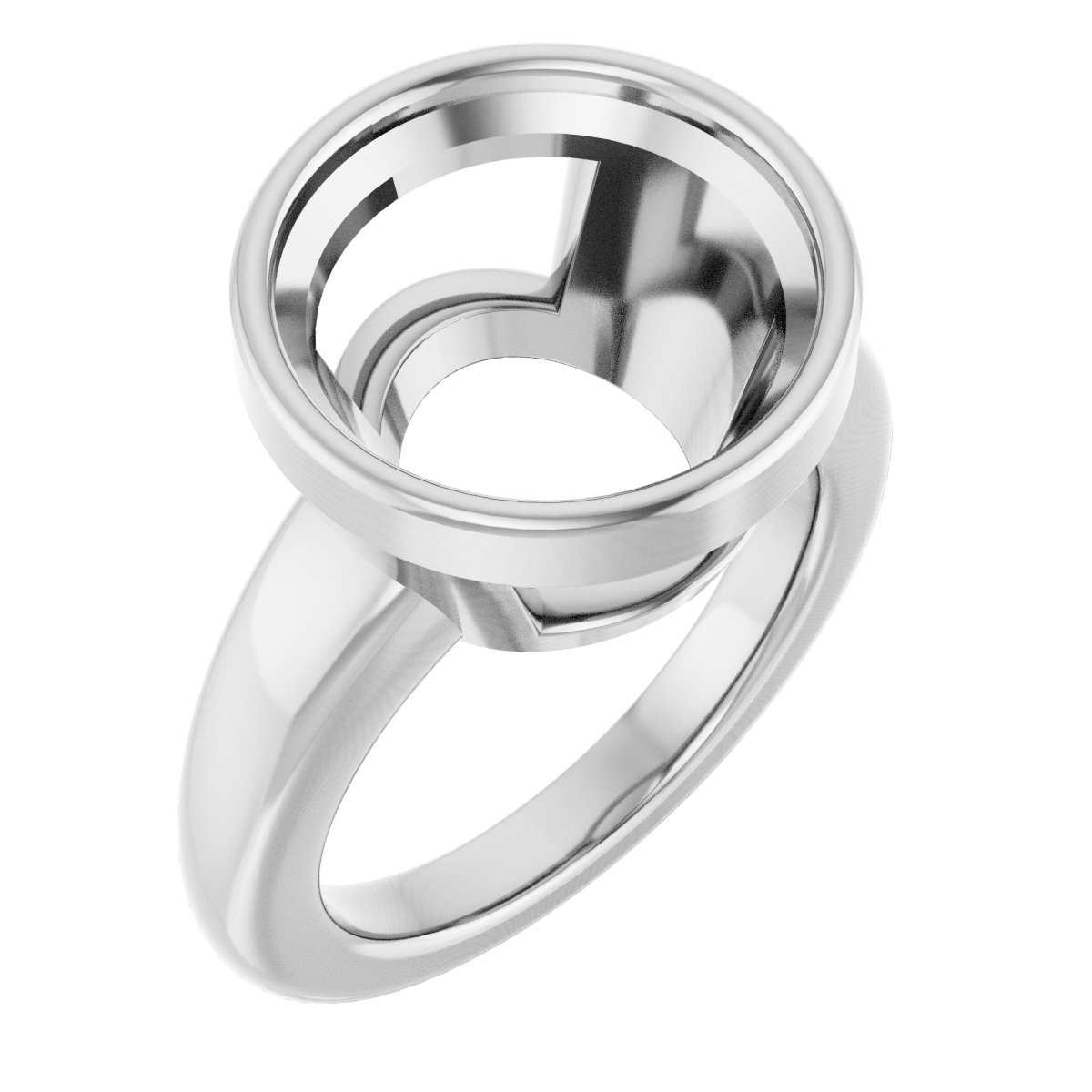 Bezel-Set Solitaire Engagement Ring