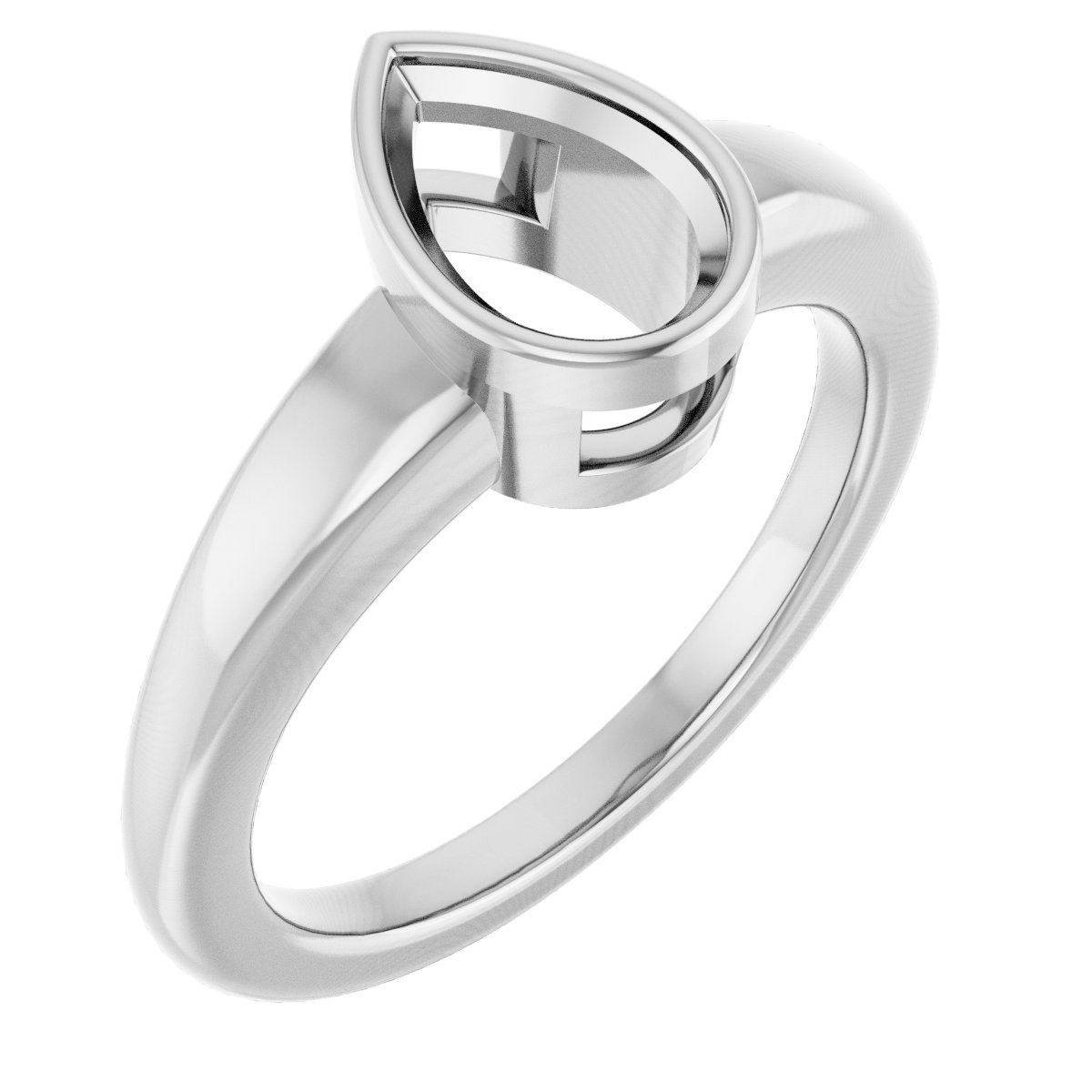 Bezel-Set Solitaire Engagement Ring
