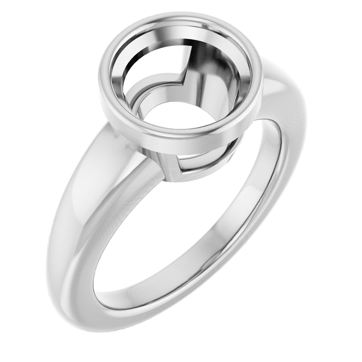 Bezel-Set Solitaire Engagement Ring