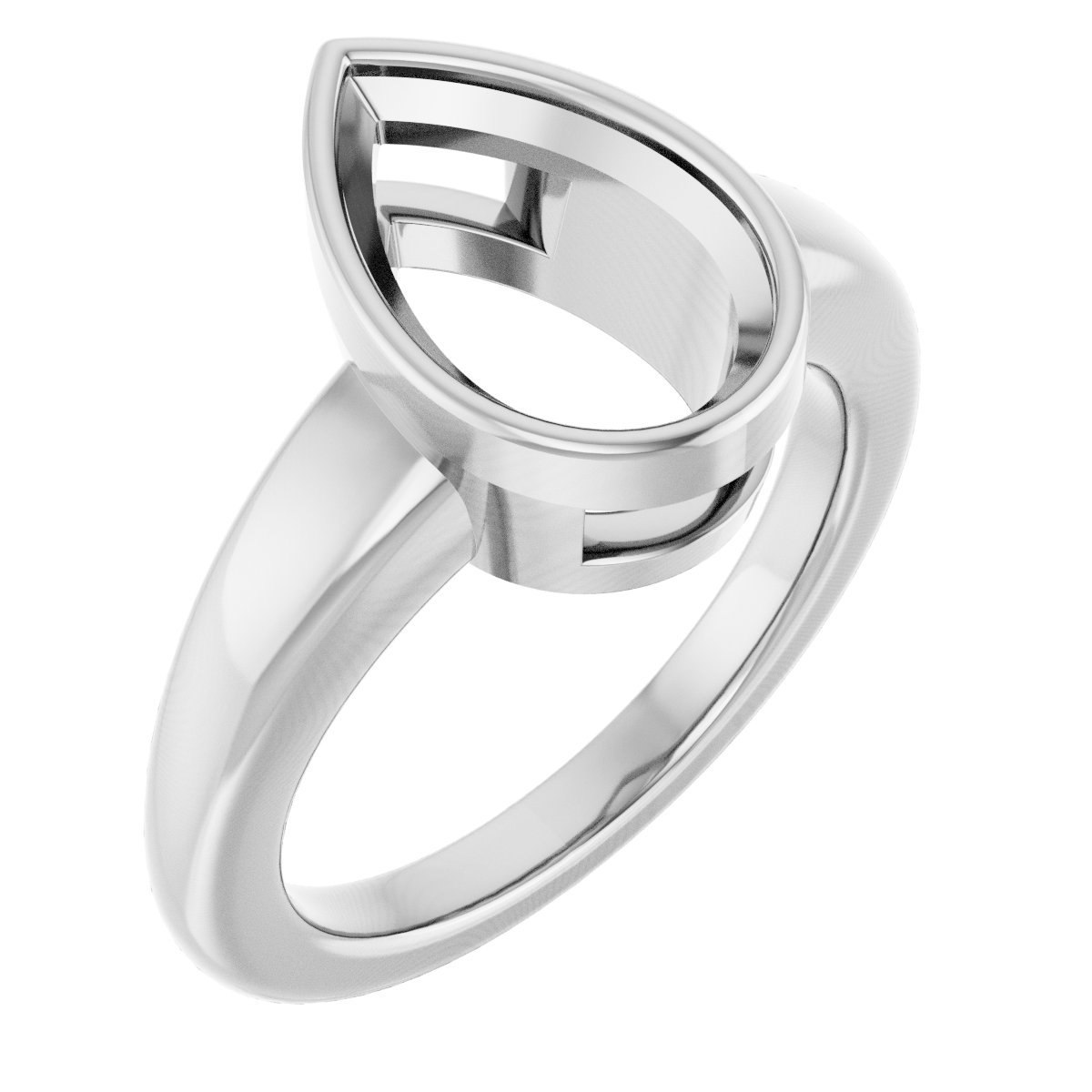 Bezel-Set Solitaire Engagement Ring
