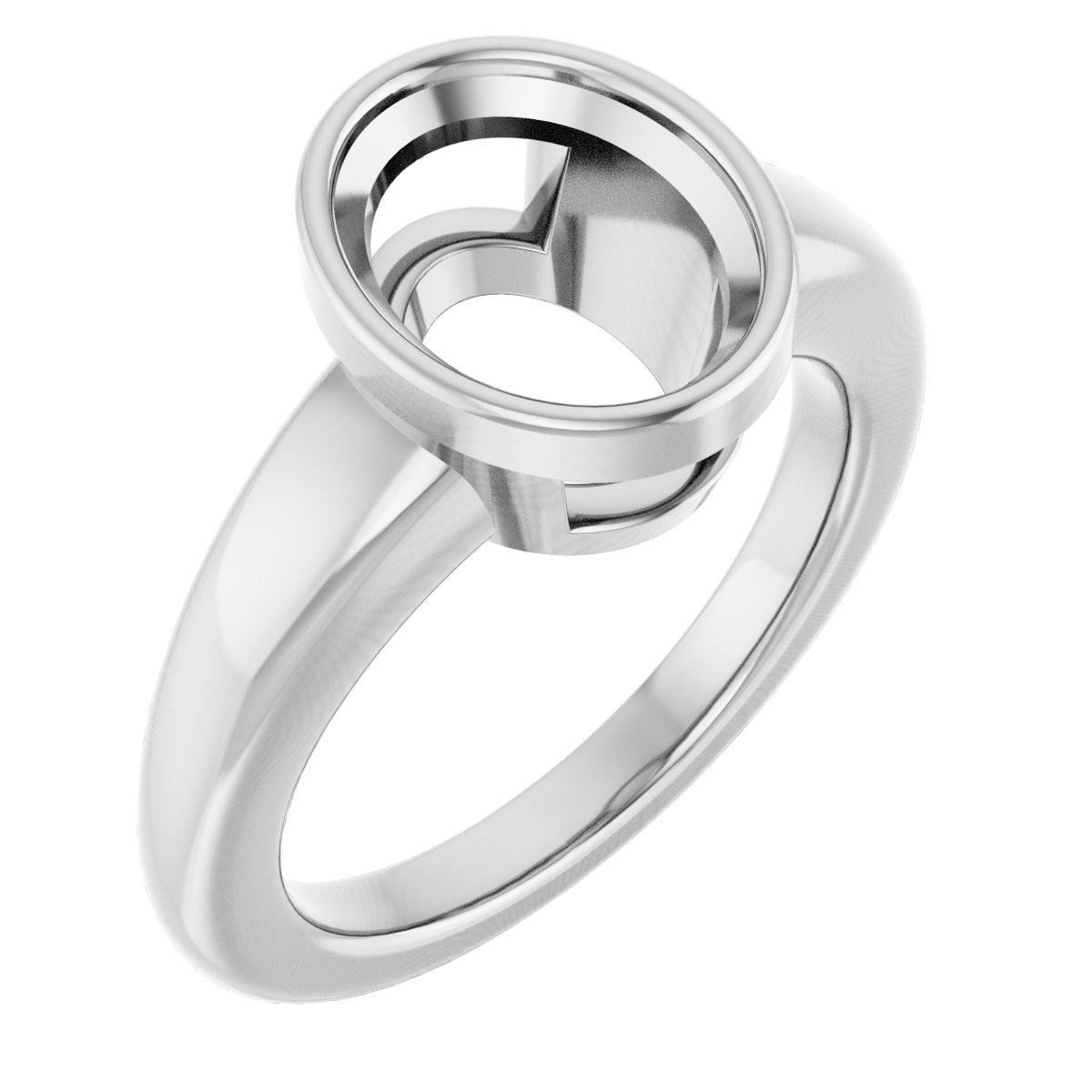 Bezel-Set Solitaire Engagement Ring
