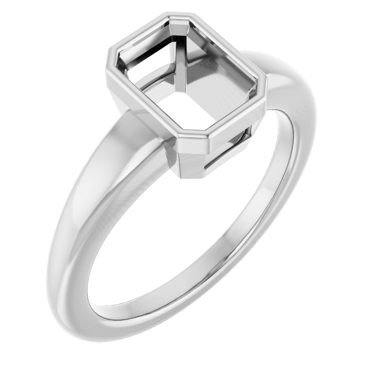 Bezel-Set Solitaire Engagement Ring