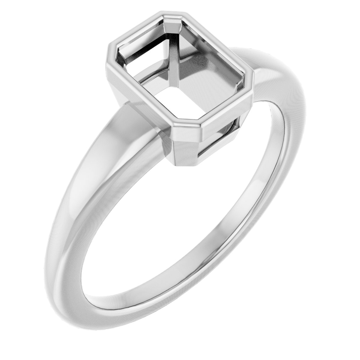 Bezel-Set Solitaire Engagement Ring