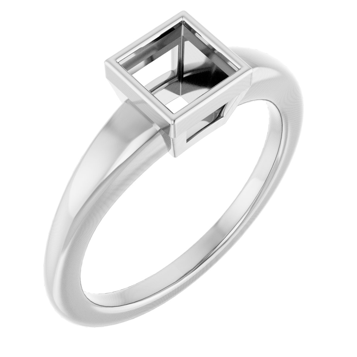 Bezel-Set Solitaire Engagement Ring