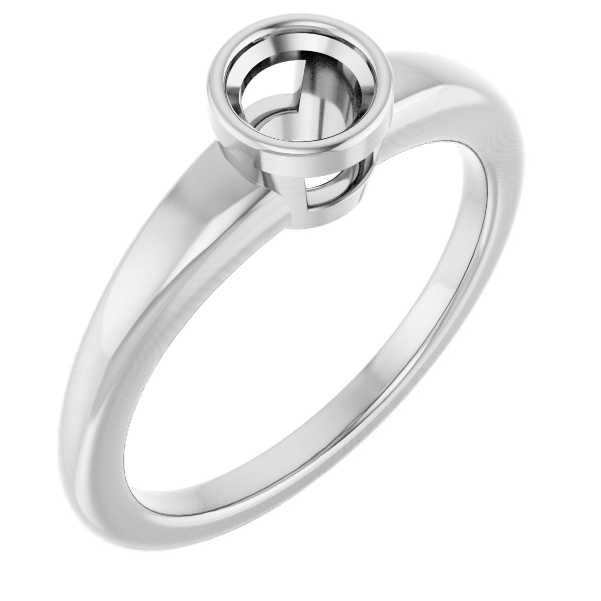 Bezel-Set Solitaire Engagement Ring