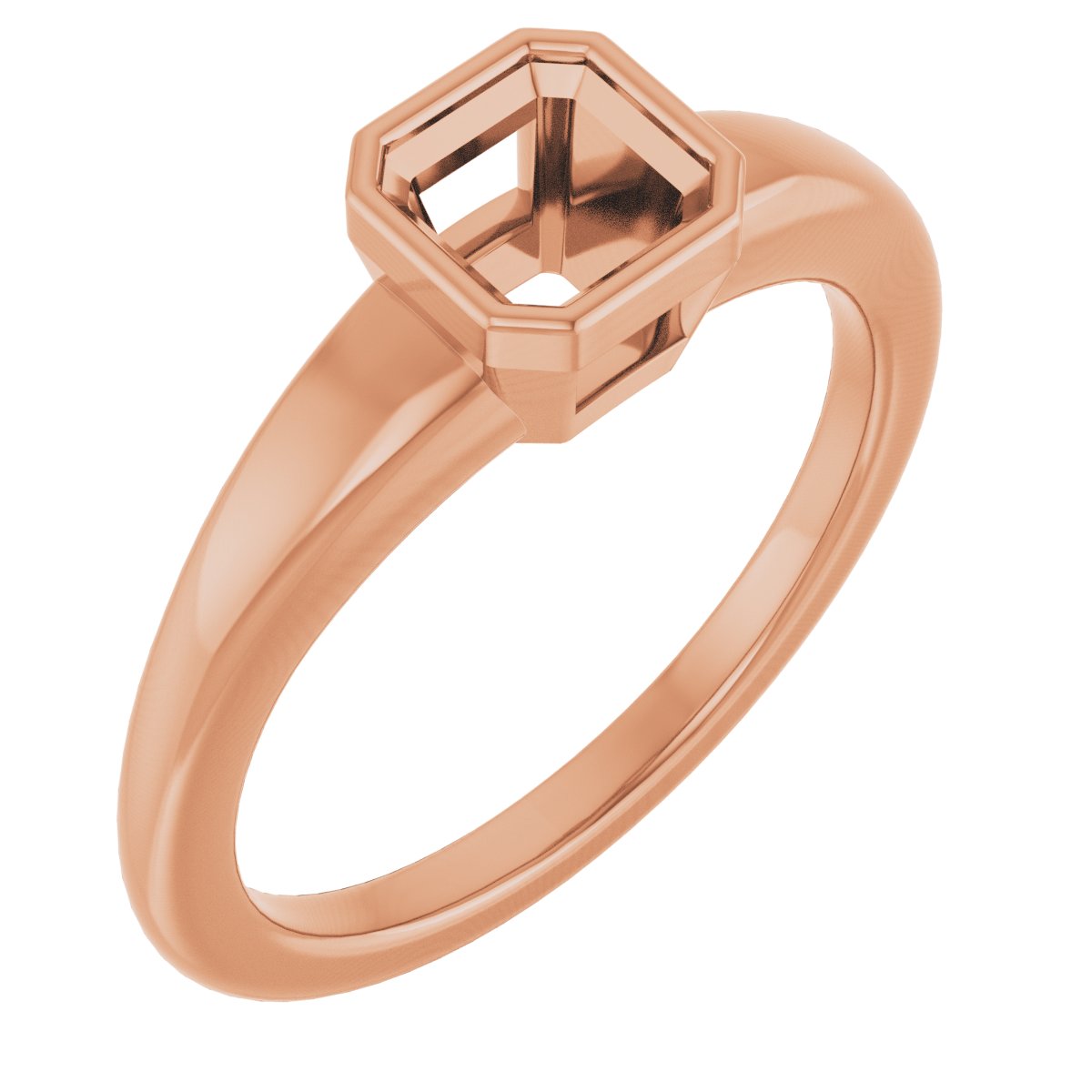Bezel-Set Solitaire Engagement Ring
